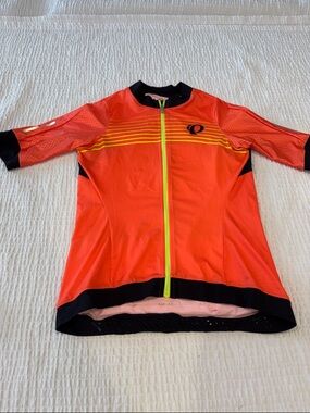 Pearl Izumi Women’s Neon Orange Cycling Jersey. Size M